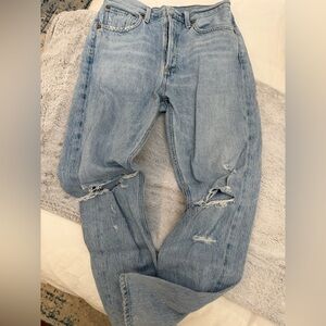 Agolde Light Blue Straight Leg Jeans